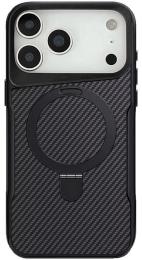 Чохол-накладка Apple iPhone 17 Pro Max Fibra Metal Buttons with MagSafe Black (000080-01)