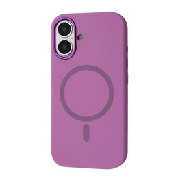 Чохол-накладка Apple iPhone 16 Fibra Silicone OmniMag Purple (000113-08)
