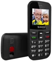 Кнопковий телефон Sigma mobile Comfort 50 Easy Black (4827798585214) (Уцінений)