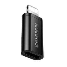 Перехідник Borofone BV26A Lightning (тато) to Type-C (мама) USB2.0 adapter Black (6941991123986)