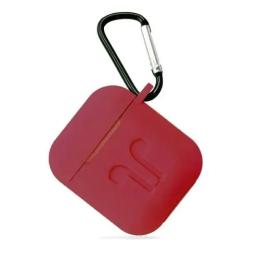 Чохол для навушників Apple AirPods/Hoco EW74 Infinity Silicon LOGO 2в1 Marsala (+ карабін) тех.пак (2000001032527)