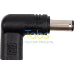 Перехідник PowerPlant USB Type-C на DC 6.0x3.7 мм (CC360598)
