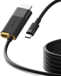 Перехідник Hagibis SWC10 USB Type-C to HDMI 2.1/USB Type-C 100W 2m Black (610673)