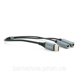 Перехідник VEGGIEG V-K204, 1 / Type-C(Male) Black Silver