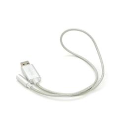 Перехідник VEGGIEG V-K202 USB2.0(M)-Jack3.5(F) Silver
