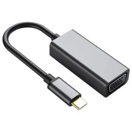Перехідник Dynamode USB 3.0 Type-C to VGA/Full HD 1080p 60Hz Female Dark Gray