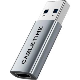 Перехідник Cabletime USB3.2 A Male - USB - C Female 10GBps (CP80G)