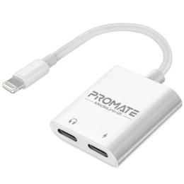 Перехідник Promate Lightning-Lightning Charging Port/Lightning Audio Port medialink-i2i