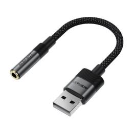 Перехідник Acefast USB AM to 3.5mm F 0.15m Black (6974316285298)