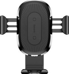 Тримач в авто Baseus Wireless Charger Gravity Car Mount Black (WXYL-01)