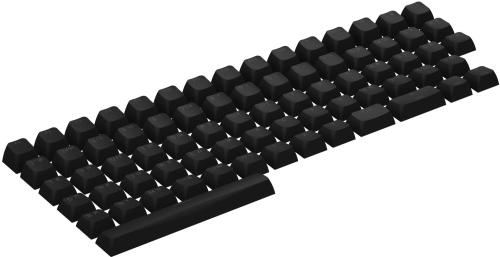 Набір кейкапів Hator OMA profile PBT keycap set, US/UA, A-part, ANSI/ISO Black (HTS500)