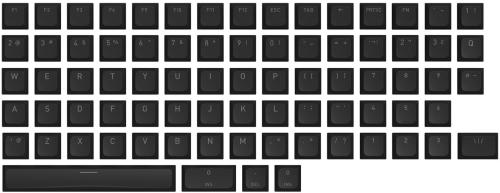 Набір кейкапів Hator OMA profile PBT keycap set, US, A-part, ANSI/ISO Black (HTS501)