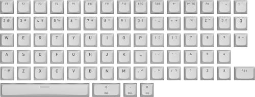 Набір кейкапів Hator OMA profile PBT keycap set, US, A-part, ANSI/ISO White (HTS511)