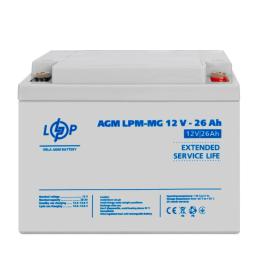 Акумулятор для ДБЖ LogicPower AGM LPM-MG 12V 26 Ah під болт М5