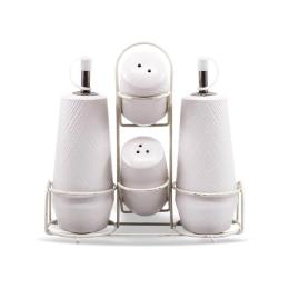 Набір ємностей для спецій Maestro MR-20002-04S White 5 шт