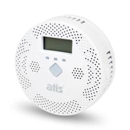Датчик диму Atis 400CO White з LCD-дисплеєм і підтримкою Tuya Smart