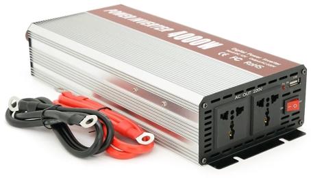Інвертор напруги Voltronic YT47941 4000ВА(2400Вт), 12 / 220V клеми + крокодили