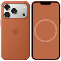Чохол-накладка Apple iPhone 17 Pro Epik Silk (AAA) with Magnetic Fit and Animation Terracotta