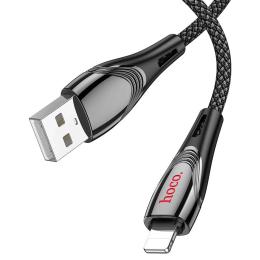 Дата-кабель Hoco U133 Monte USB Type-A (тато) - Lightning (тато) Black (6942007618274)