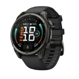 Смарт-годинник Garmin Fenix 9 47mm Carbon Gray DLC Titanium with Black Silicone Band (010-04762-10,010-04762-11)