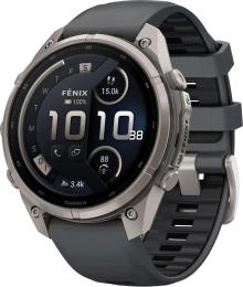 Смарт-годинник Garmin Fenix 9 Pro inReach 47mm Titanium with Graphite/Black Silicone Band (010-04336-20/21)