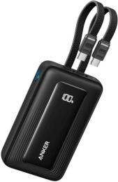 Зовнішній портативний акумулятор Anker Zolo 20000mAh 45W Black with Built-In Dual USB-C Cables (A110MH12)