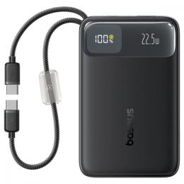 Зовнішній портативний акумулятор Baseus EnerFill FC11 Digital Display 10000mAh 22.5W + Type-C to Type-C Black (E0030400)