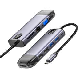 USB-хаб Mcdodo HU-7420 Gray 10 in 1
