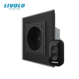 Розетка LIVOLO VL-M7FCTC16AZ2-2BS06/VL-XR006 Black