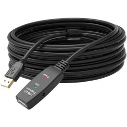 Кабельний подовжувач Infinity USB Type A (тато)  -  USB Type A (мама), 20м Black