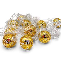 Гірлянда Mic (40618) Кулька Золото 10шт 3м LED кольорова