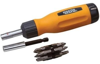Викрутка MASTER TOOL з тріскачкою + 12 насадок (40-0518 )