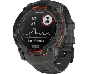 Смарт-годинник Garmin Instinct 3 50mm Solar Black with Charcoal Band (010-02935-00)