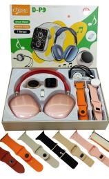 Накладні навушники Infinity P9 Pro Red + смарт годинник + колонка