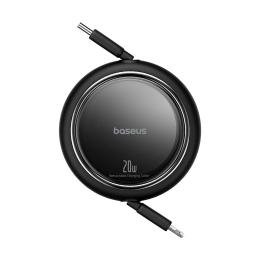 Дата-кабель Baseus Free2Pull Retractable Charging Cable USB-C (тато) - Lightning (тато) 20W 1m Black (P10364501111-00)