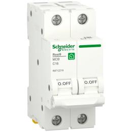 Автоматичний вимикач Schneider Electric RESI9 6кА 2P 6A C (R9F12216)