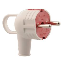 Переносна вилка Lezard з ручкою з заземленням Білий / Червоний (715-0201-602)