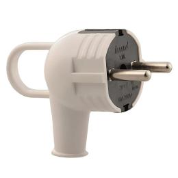 Переносна вилка Lezard з ручкою з заземленням Білий / Чорний (715-0203-602)