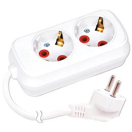 Мережевий подовжувач Horoz Electric 2 розетки з заземленням, 2 м (200-202-201)