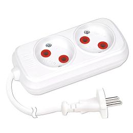 Мережевий подовжувач Horoz Electric 2 розетки без заземлення 3 м (200-203-203)