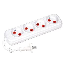 Мережевий подовжувач Horoz Electric 4 розетки без заземлення 2 м (200-402-403)