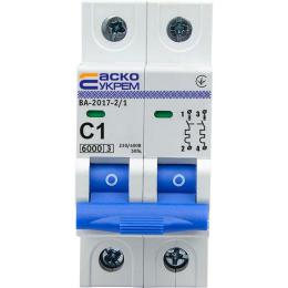 Автоматичний вимикач ВА-2017 1А 2п. АскоУкрем