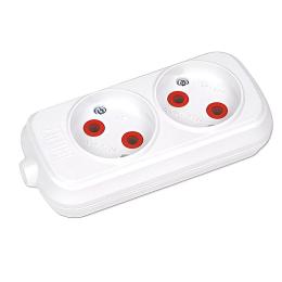 Колодка Horoz Electric 2 розетки без заземлення (200-200-203)