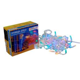 Гірлянда DELUX  ICICLE 75LED 2х0,7m 18flash мульт/біл IP44 EN