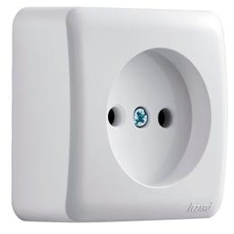 Розетка без заземлення Біла VIOLA Lezard 751-0200-121B