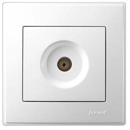 ТВ-розетка Lezard LESYA прохідна 1,5 дБ Біла (705-0202-129)