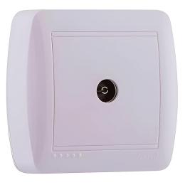 Розетка телевізійна наклад білий DEMET Lezard 711-0200-130