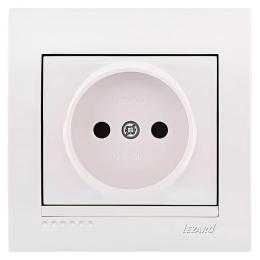 Розетка б/з білий DERIY Lezard 702-0202-121B