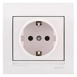 Розетка з/з білий DERIY Lezard 702-0202-122B