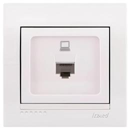 Розетка комп. RJ-45 біла DERIY Lezard
